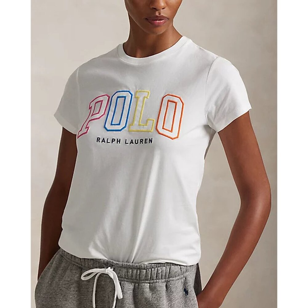 Polo Ralph Lauren Logo Cotton Jersey Tee – Size M, White